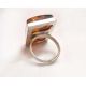 Bernstein Ring Silber 925 eckig br422