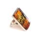 Bernstein Ring Silber 925 eckig br422