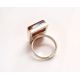 Bernstein Ring Silber 925 eckig br423