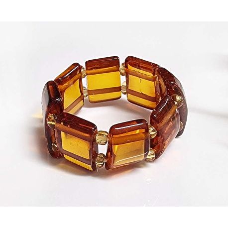Bernstein Ring 18 bis 21mm Gummizug Bernstein BR424