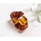 Bernstein Ring 18 bis 21mm Gummizug Bernstein BR424