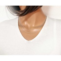 Silber Collier 45 cm Silber 925 Sterlingsilber  SD10