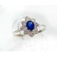 Ring Silber 925 Silberschmuck  Zirkonia weiß blau SS203