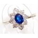 Ring Silber 925 Silberschmuck  Zirkonia weiß blau SS203