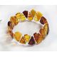 Bernstein Armband mit Gummizug  mehrfarbig CT107
