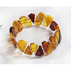 Bernstein Armband mit Gummizug  mehrfarbig CT107