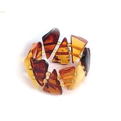 Bernstein Ring 19mm Gummizug BR429