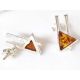 Bernstein Ohrstecker Silber 925 Ohrringe cognac cb73