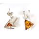Bernstein Ohrstecker Silber 925 Ohrringe cognac cb73