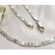 Kette Silber 925 45cm Halskette mit Muster KC94