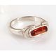 Bernstein Ring Silber 925 braun 17mm bt85