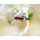 Bernstein Ring Silber 925 braun 17mm bt85