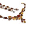 Bernstein Kette Collier Silber 925 BC61