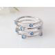 Ring Silber 925 19mm Zirkonia blau SS147