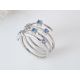 Ring Silber 925 19mm Zirkonia blau SS147