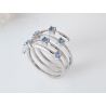 Ring Silber 925 19mm Zirkonia blau SS147