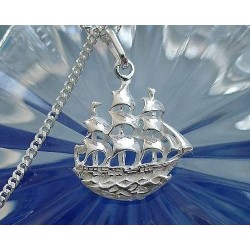 Segelschiff Anhänger Silber 925 Silberschmuck DV