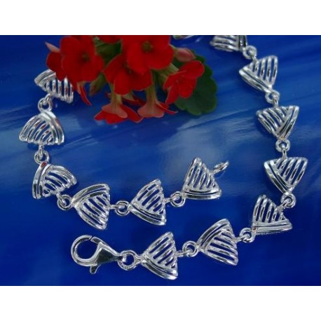 Armband Silber19 cm Silber-925 Blumen AI
