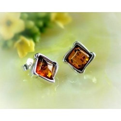 Bernstein Ohrstecker Silber 925 8V