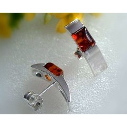 Bernstein Ohrstecker Silber 925 xi