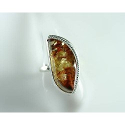 Bernsteinring  Silber 925 18 mm br10