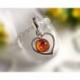 Bernsteinschmuck  Bernstein Herz Anhänger Silber-925 BA25
