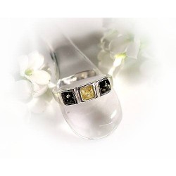 Bernsteinring Silber 925 br77