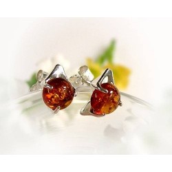 Bernstein Ohrstecker Silber 925 BS12