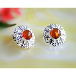 Bernstein Ohrstecker Silber 925 BS22