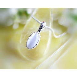 Mondsteinschmuck - Anhänger mit Katzenauge Silber-925  (MS04)