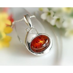 Bernstein Anhänger Silber 925 BZ48