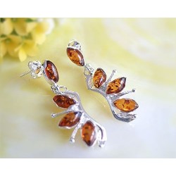 Bernstein Ohrstecker Silber 925 bs32