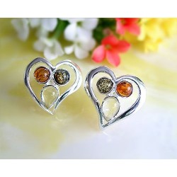 Bernstein Ohrstecker Silber 925 bs38