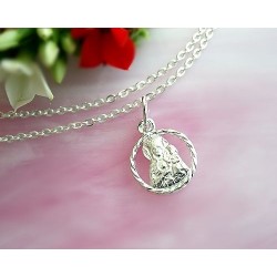 Medaillon Maria mit Jesus Silber 925 Devotionalien SH54