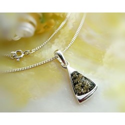 Bernstein Anhänger grün Silber 925 Bba168