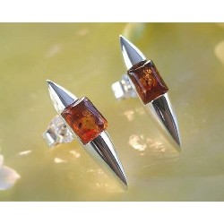 Bernstein Ohrstecker Silber 925 v7