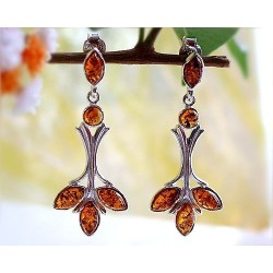 Bernstein Ohrstecker Silber 925 BD02