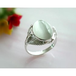 Mondsteinschmuck - Damenring mit Katzenauge Silber-925  (MS65)