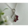 Damen Anhänger Silber-925 Granat rot Silberschmuck  ES10