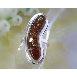 Bernstein Ring Silber 925 Bernsteinschmuck 18 mm BG01