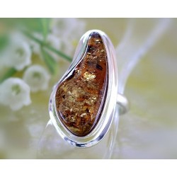 Bernstein Ring Silber 925 Bernsteinschmuck 21,5 mm BK82