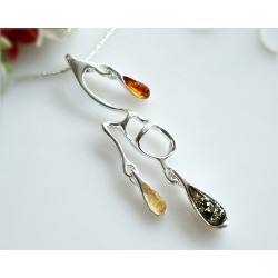 Bernstein Anhänger Silber-925 BF77