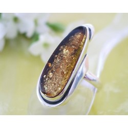 Bernstein Ring 17 mm Silber 925 BG34