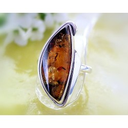 Bernstein Ring 21 mm Silber 925 Bernsteinschmuck BG25