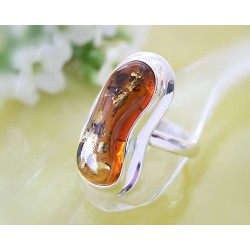 Bernstein Ring 20 mm Silber 925 Bernsteinschmuck BG38