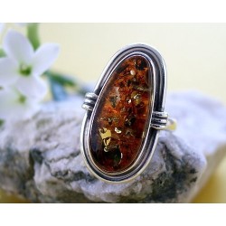 Bernstein Ring 17 mm Silber 925 BN22