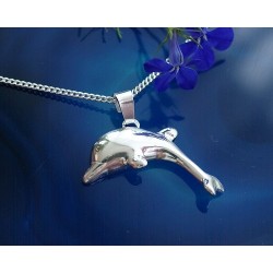 Delphin Silber Anhänger Delphin Silber-925 Silberschmuck SH72