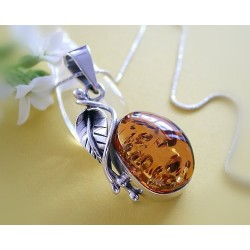 Bernstein Anhänger Silber-925 BI36