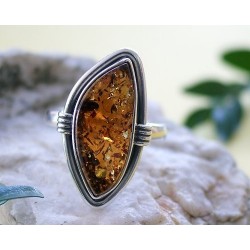 Bernstein Ring Silber 925 Bernsteinschmuck 20 mm BN08