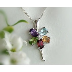 Silberschmuck - Multicolor-Anhänger Silber-925  ES19